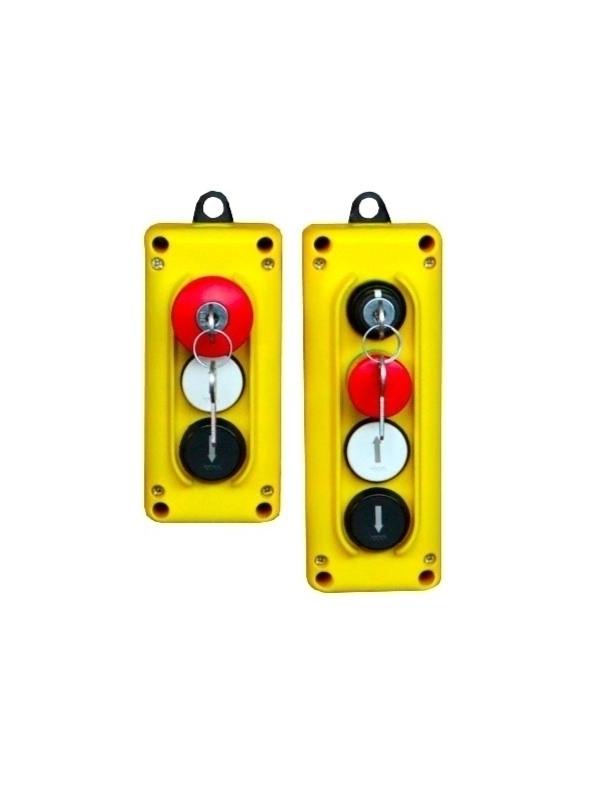 Hand controller with key